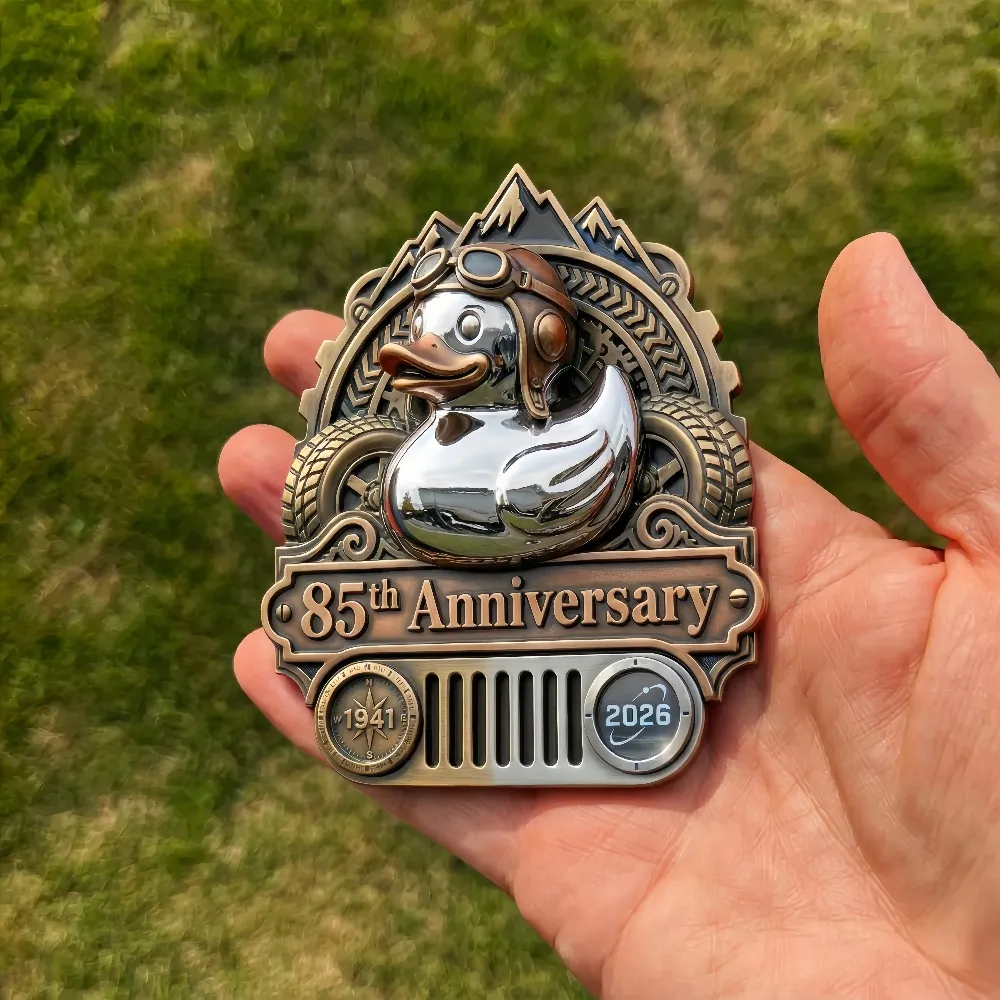 🚙🦆 2026 85th Anniversary Rubber Duck Badge – Vintage Off-Road Vehicle Emblem | Unique Gift for Adventure Lovers 🎁