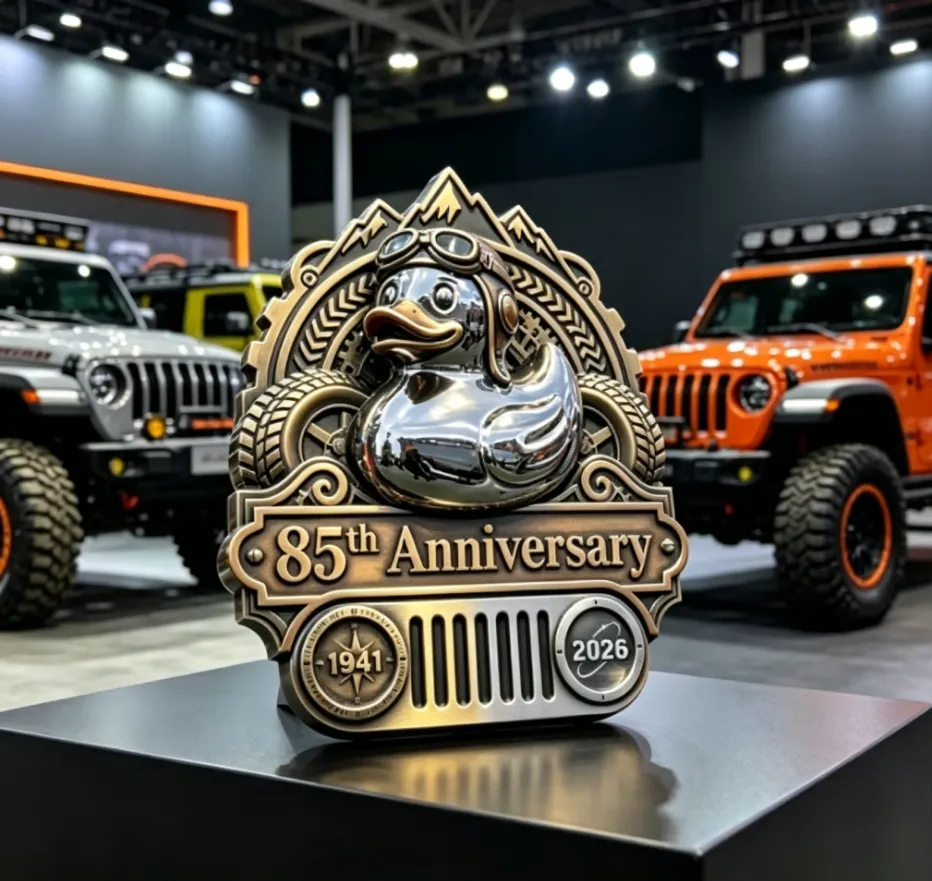 🚙🦆 2026 85th Anniversary Rubber Duck Badge – Vintage Off-Road Vehicle Emblem | Unique Gift for Adventure Lovers 🎁