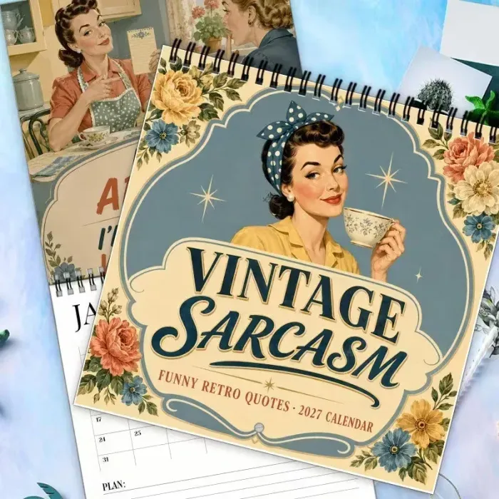 😂 2027 Retro Satirical Wall Calendar – 12 Months of Unfiltered Humor