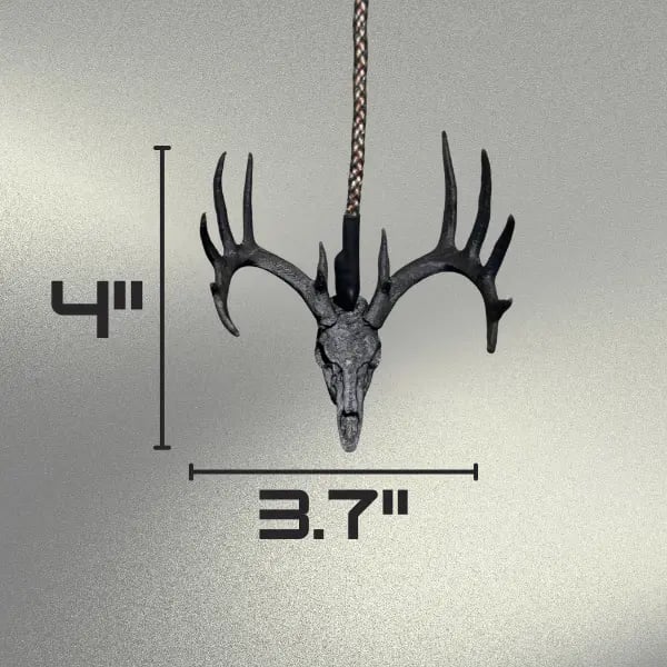 Whitetail Deer Skull Rearview Mirror Hanger 