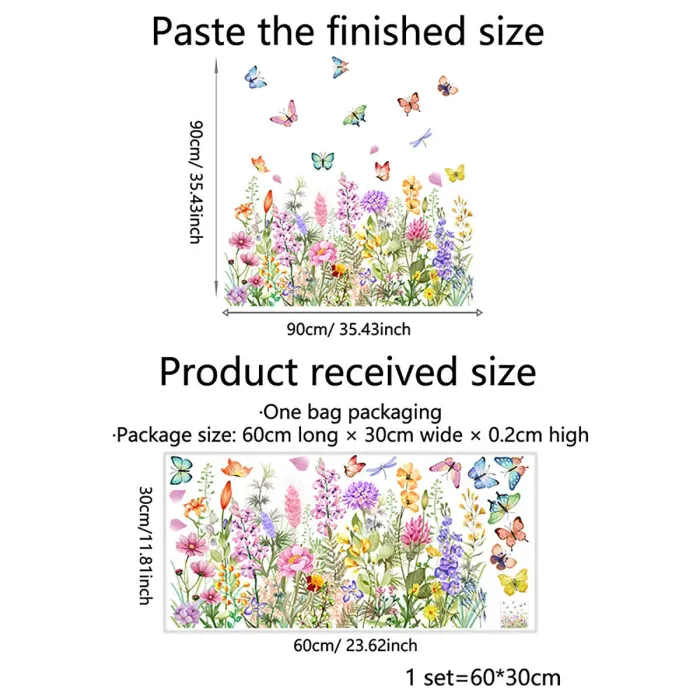 💥🏆Colorful Floral Bouquet Window Sticker🖼️(Cut to size freely)