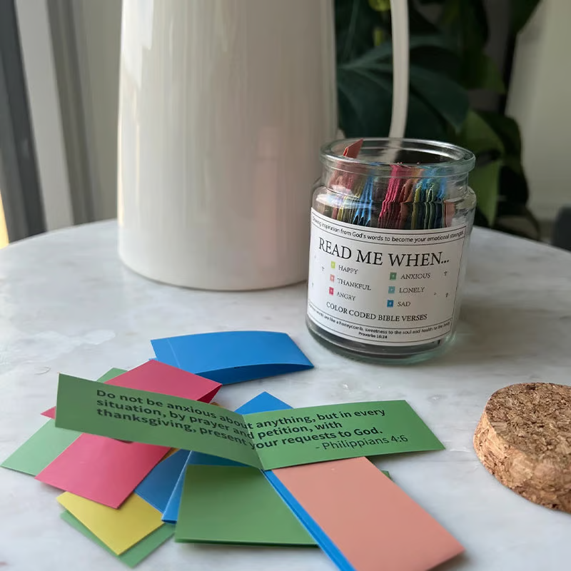 🔥Flash Sale⏰ -✝️Inspirational Bible Verses Jar 🎁 A Reminder of God's Words💖