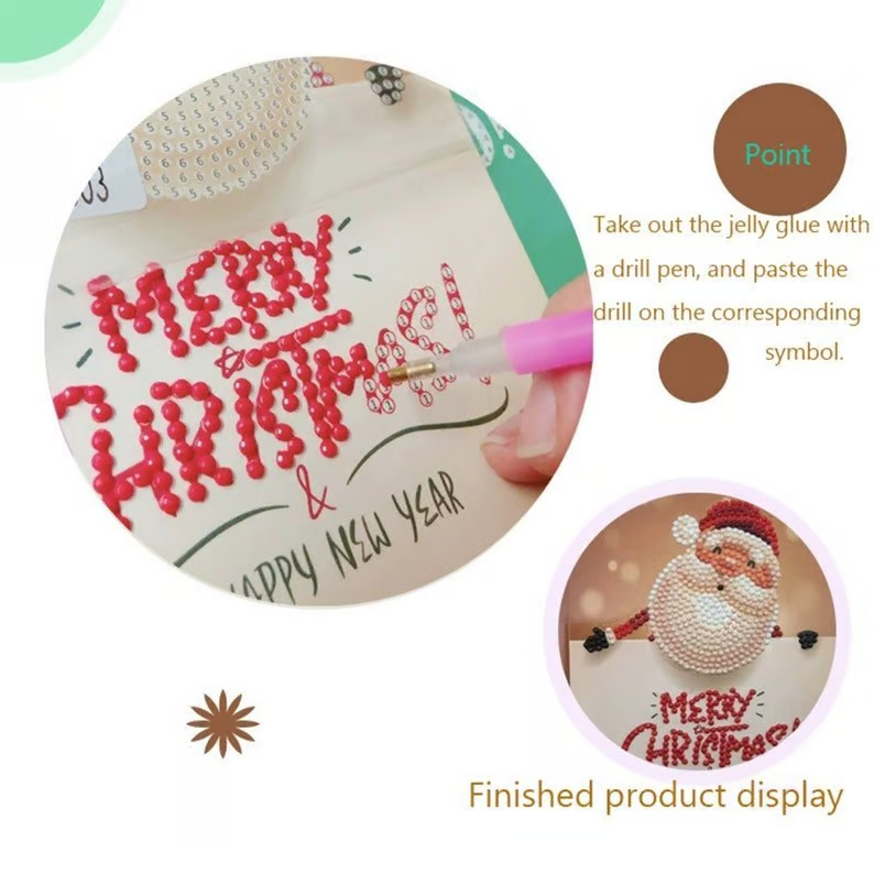 🎅5D Diamond Painting Christmas Cards New Arrival