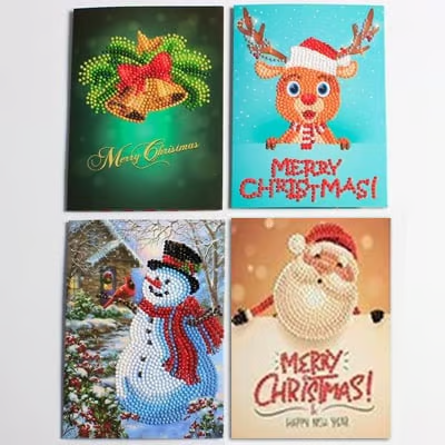 🎅5D Diamond Painting Christmas Cards New Arrival