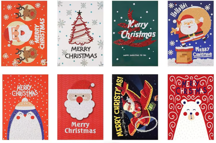 🎅5D Diamond Painting Christmas Cards New Arrival