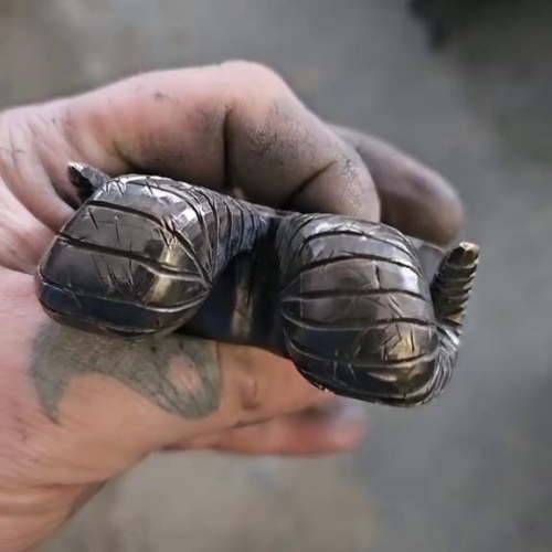 Handmade Ram Horn Skull Knuckles
