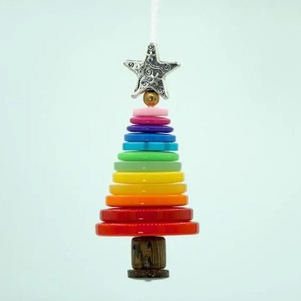 Button Christmas Tree Decoration