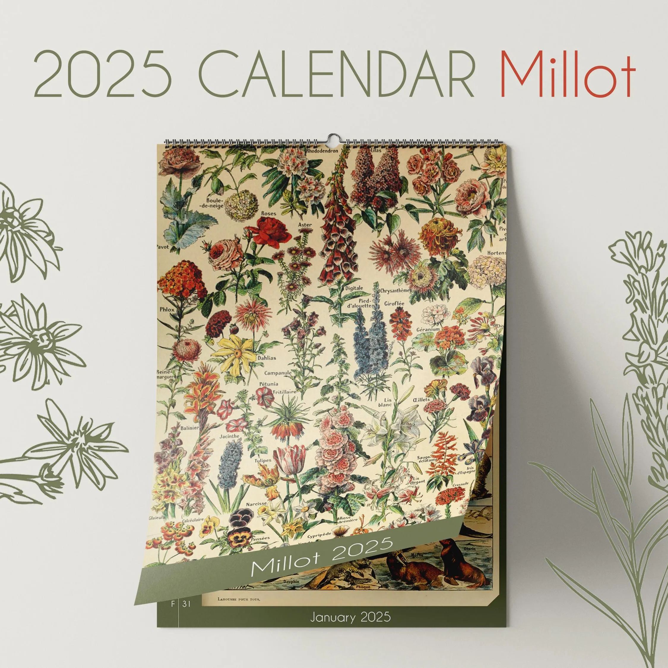 📅2025 Calendar Floral and Botanical