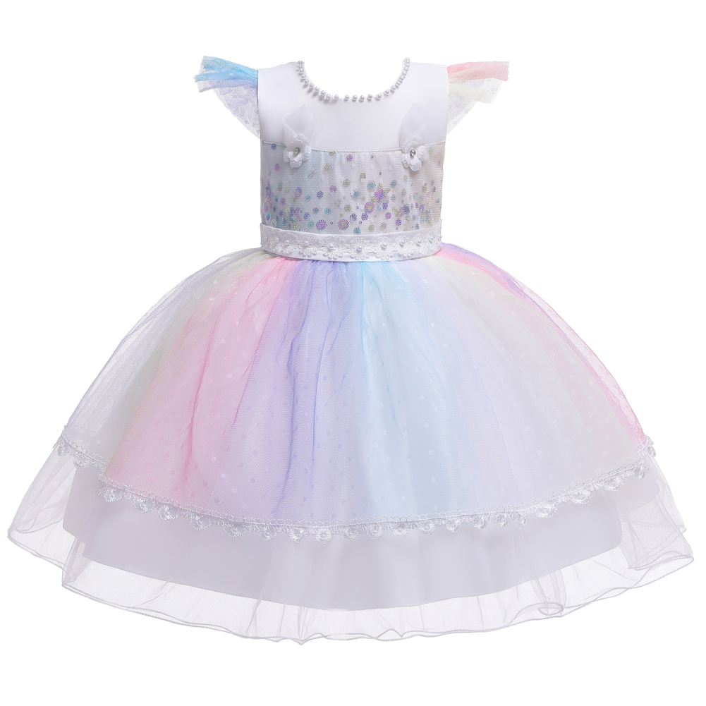 Western style kids girl dress for christmas 0-5 years old baby party dress pink tutu dresses for girls wedding