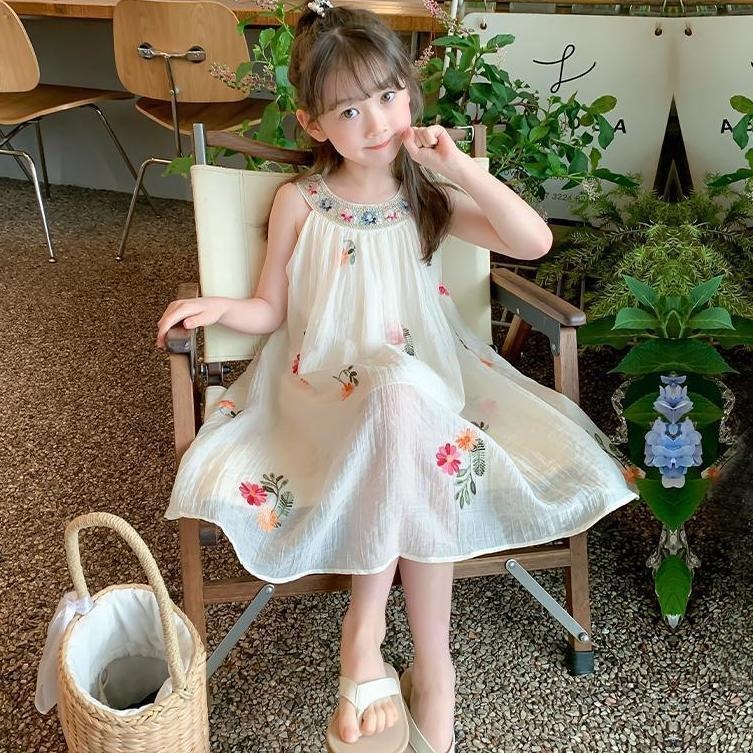 Children's princess dress girls dress light female treasure skirt summer models breathable 2024 new primary school students skirt