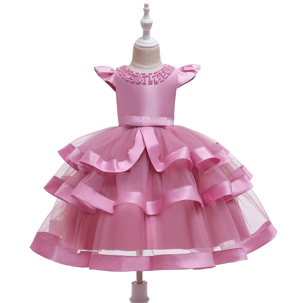 High quality kids dress princess temperament fashion girl princess party dress birthday dress for girls for 1-8 years old