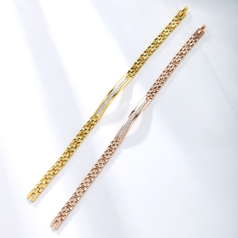 Retro Copper Alloy Bracelet Gold Plated Punk Jewelry Hand Chain