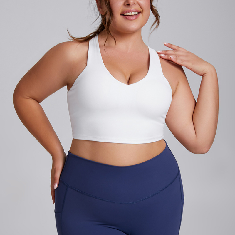Plus Size Yoga Suit Sportswear Vest And Pocket Pants Two Piece Suit