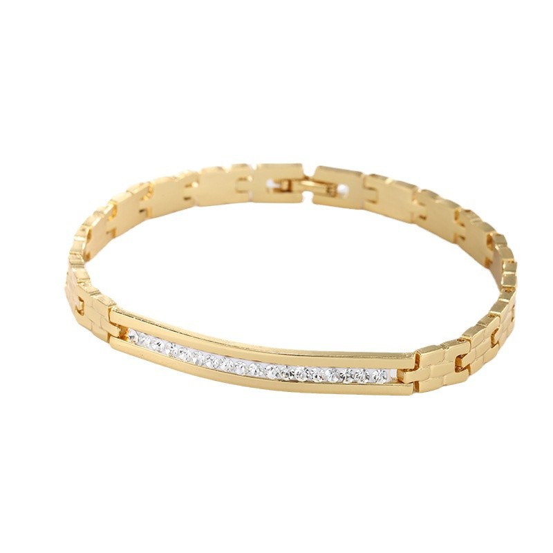 Retro Copper Alloy Bracelet Gold Plated Punk Jewelry Hand Chain