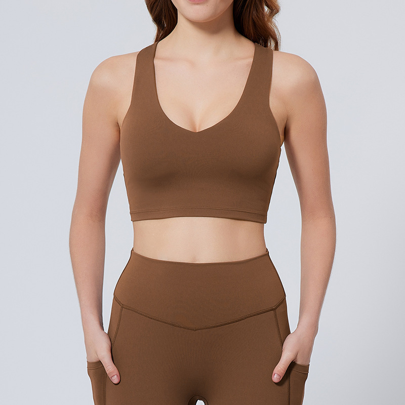 High Waist Yoga Suit Sportswear Vest And Pocket Pants Two Piece Set