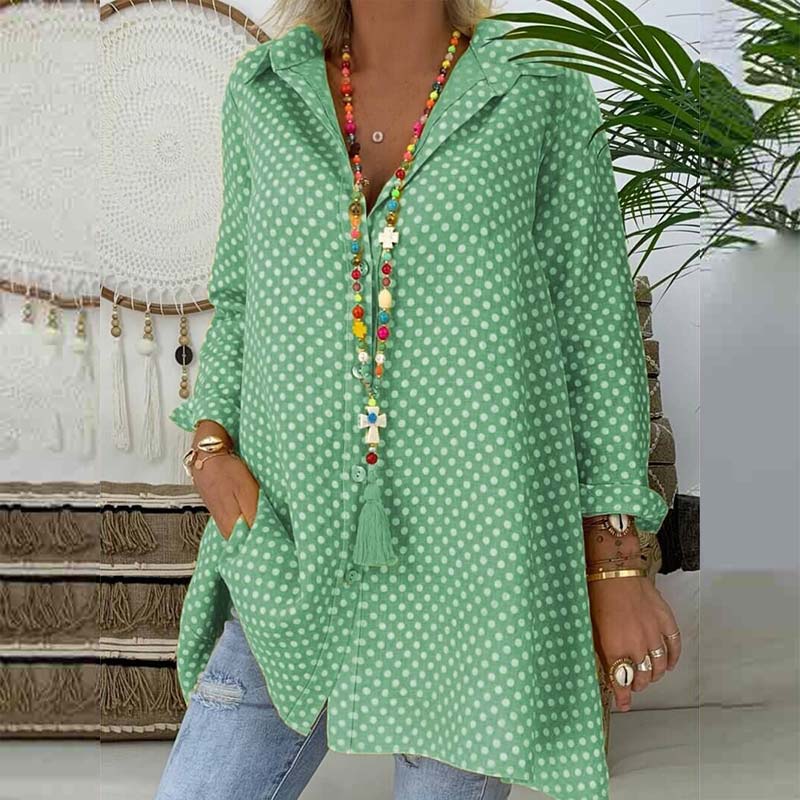 Polka Dot Printed Single-breasted Shirt