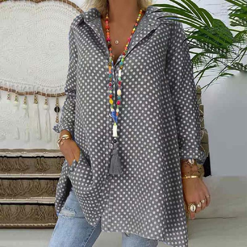 Polka Dot Printed Single-breasted Shirt