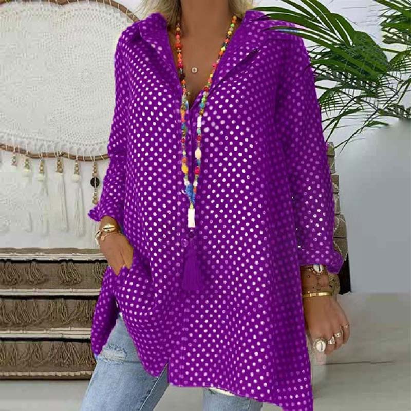 Polka Dot Printed Single-breasted Shirt