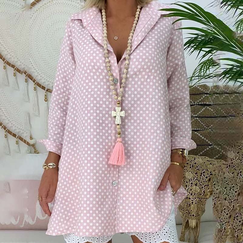 Polka Dot Printed Single-breasted Shirt