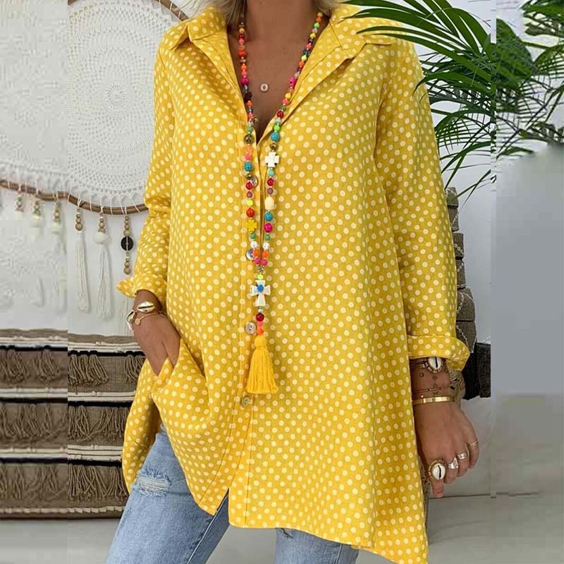 Polka Dot Printed Single-breasted Shirt