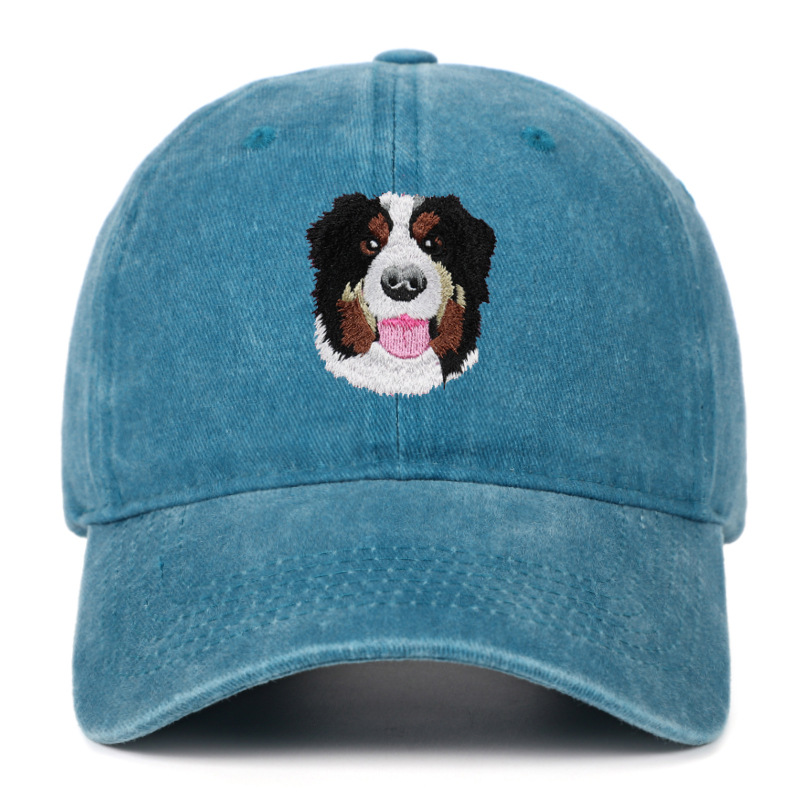 Custom Embroidered Pet Face Baseball Cap Cute Furry Kid Keepsake