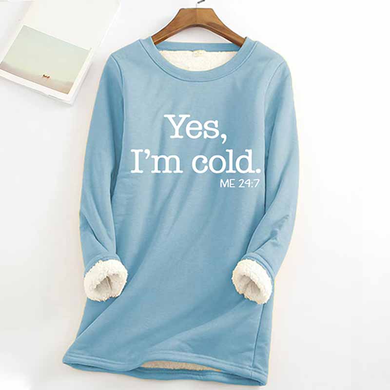 Printed Thickened Fleece Warm Autumn Winter Sweatshirt