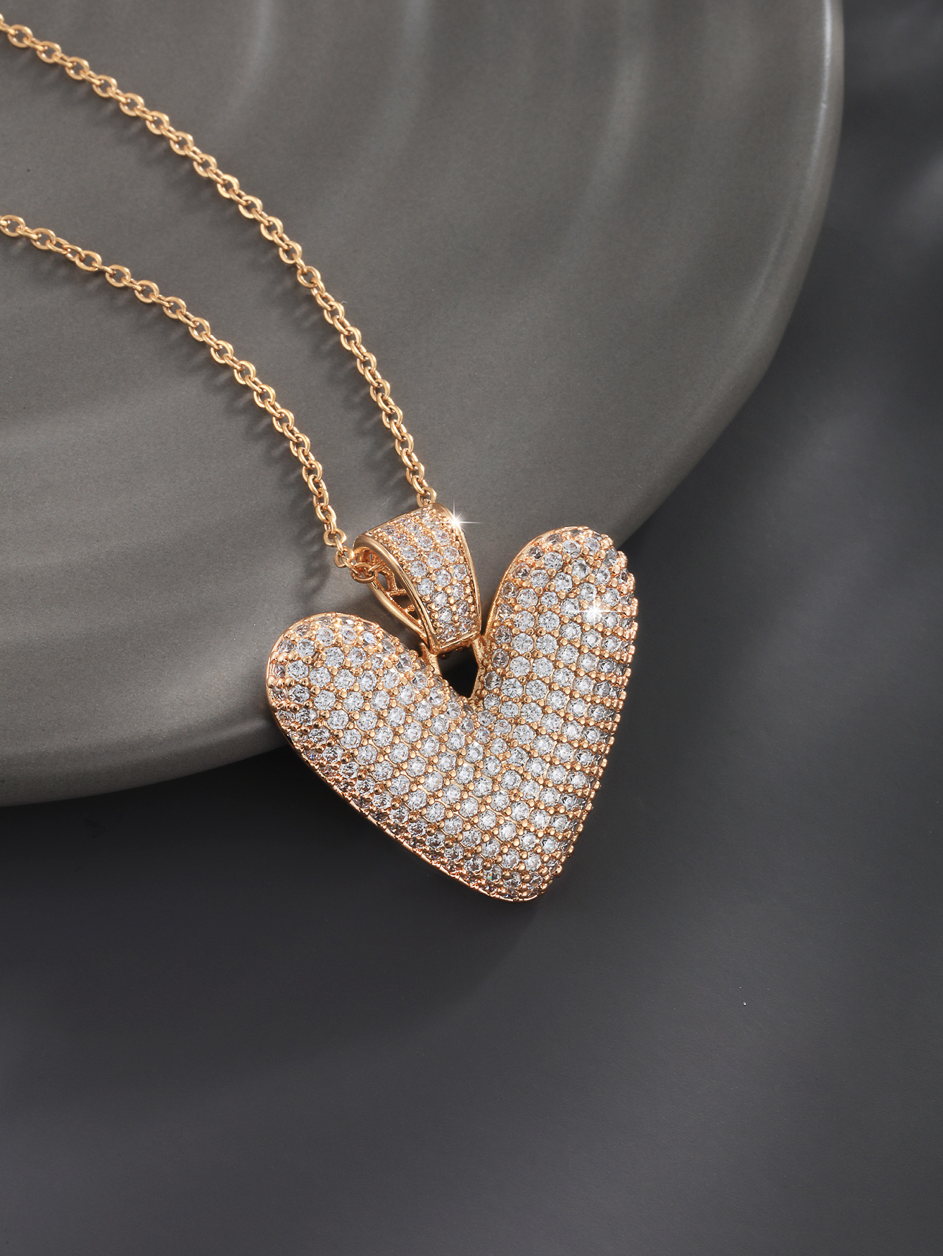 26 Letters 18K Gold Plated Necklace Pendant Zircon Necklace