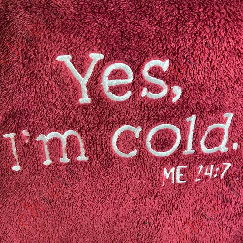 Embroidered Plush Warm Autumn Winter Pockets Long Sweatshirt