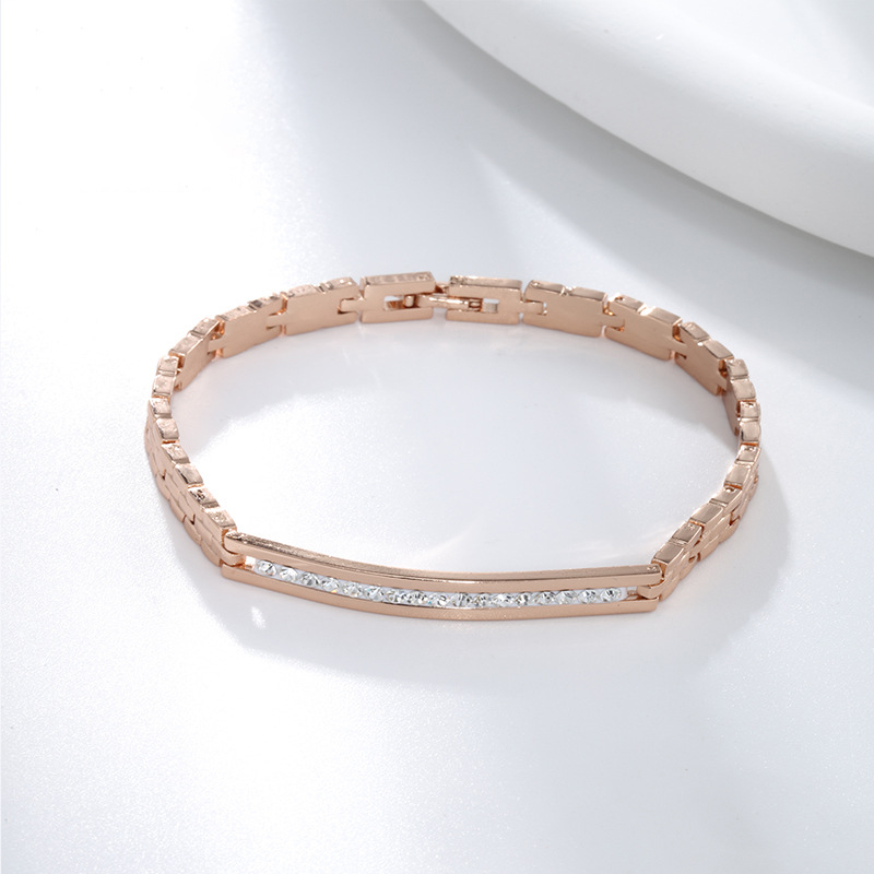 Retro Copper Alloy Bracelet Gold Plated Punk Jewelry Hand Chain