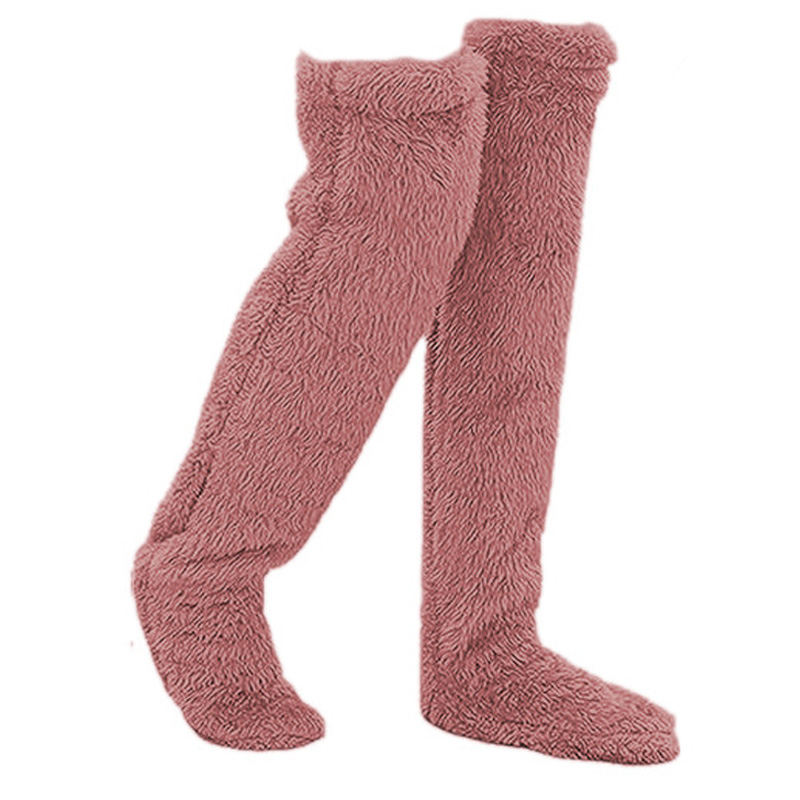 Plush Teddy Bear Floor Socks Knee Pads Stockings Warm High Socks