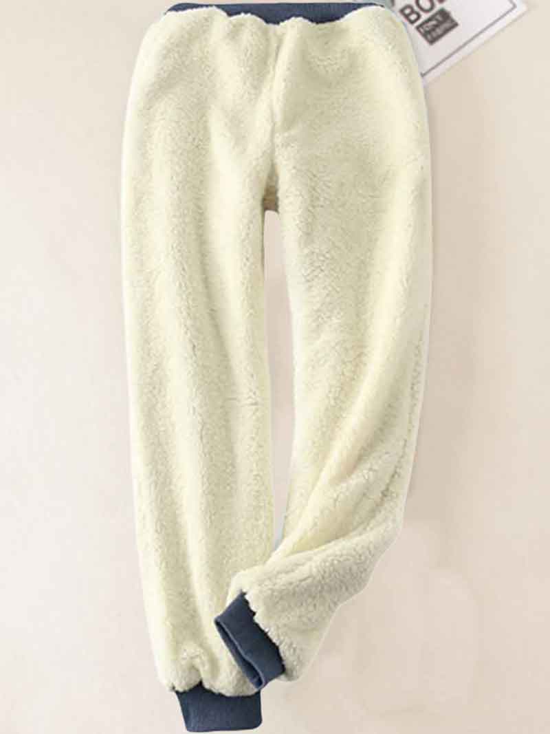 Cats Printed Thickened Fleece Warm Autumn Winter Loose Sweatpants