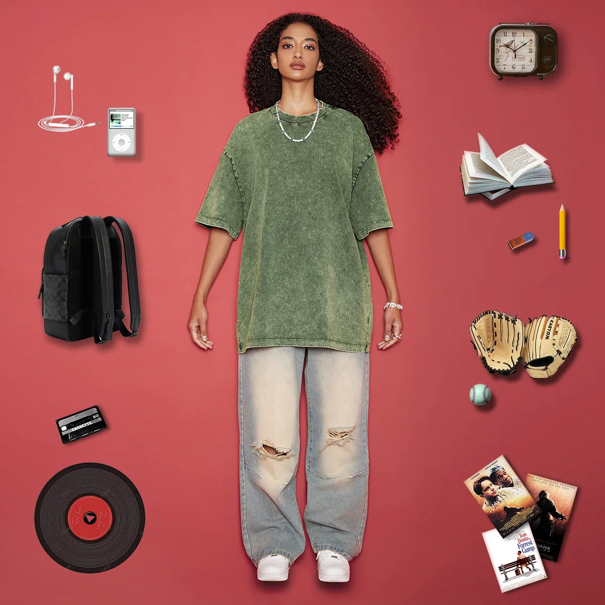 American Retro Batik Youth Fashion Cotton Short Sleeve Couple T-shirt