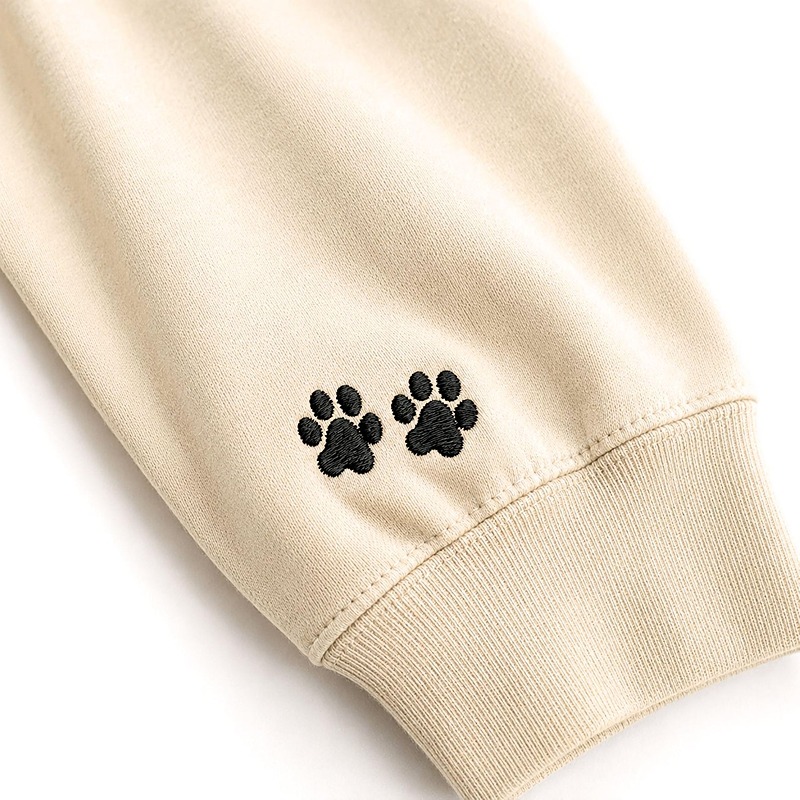 Custom Pet Portrait Embroidery Sweatshirt Furry Baby Keepsake Gift