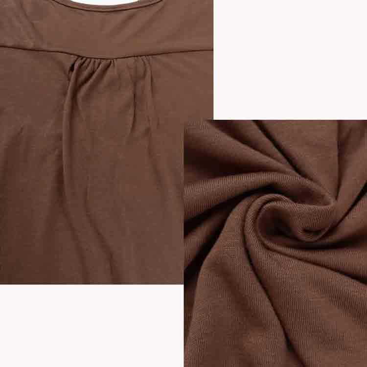 Solid Color Casual Button V-neck Loose Blouse