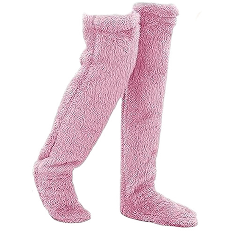 Plush Teddy Bear Floor Socks Knee Pads Stockings Warm High Socks