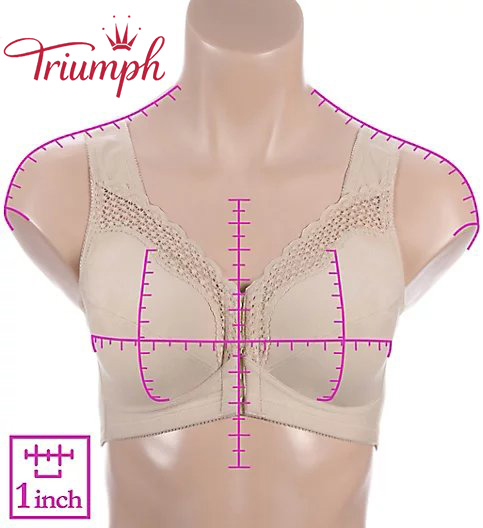 Triumph - (3 produkty) Bawełniany, oddychający biustonosz zapinany z przodu, bez fiszbin