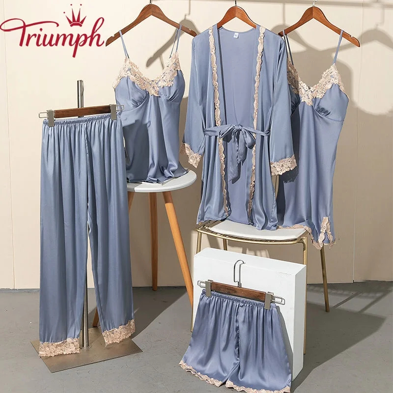 Triumph - 5-częściowa piżama z lodowego jedwabiu
