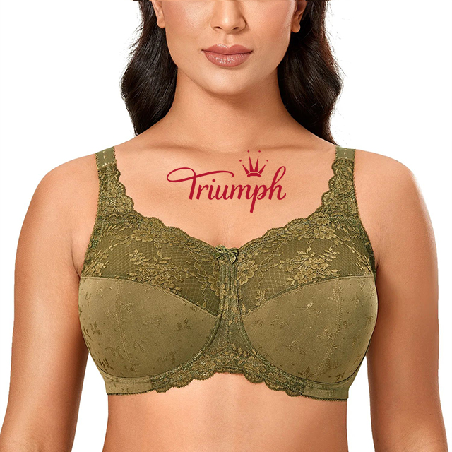 Triumph Beauty(3 sztuki)-Seksowny biustonosz z koronką w kwiaty (75A-120H)