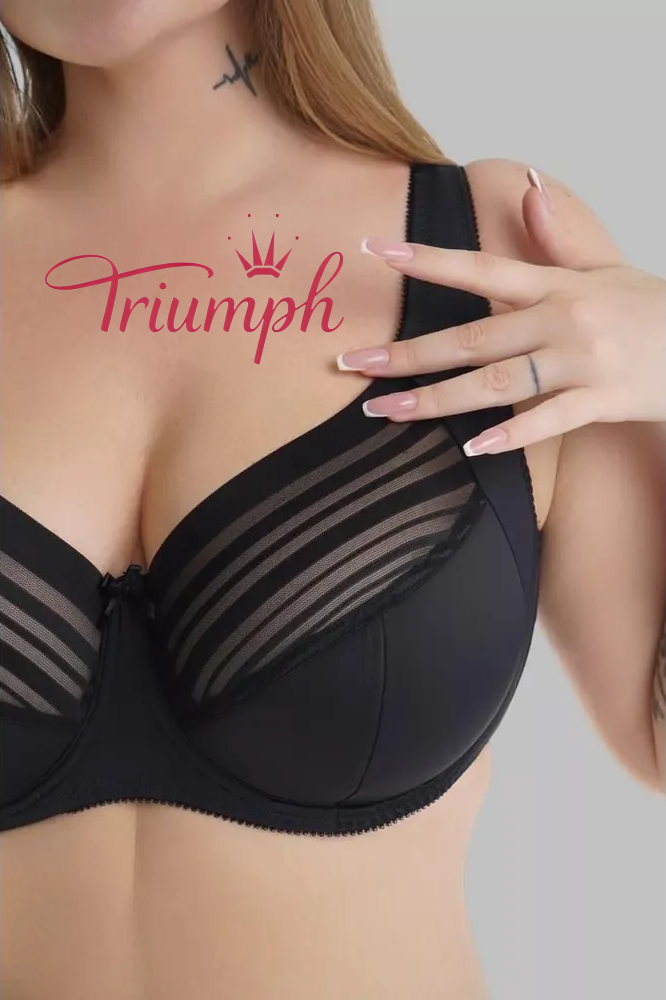 Biustonosz Triumph® 4-częściowy💖50% zniżki✨ Biustonosz damski dla kobiet o większych rozmiarach – połączenie wygody i elegancji. [65A–120H]