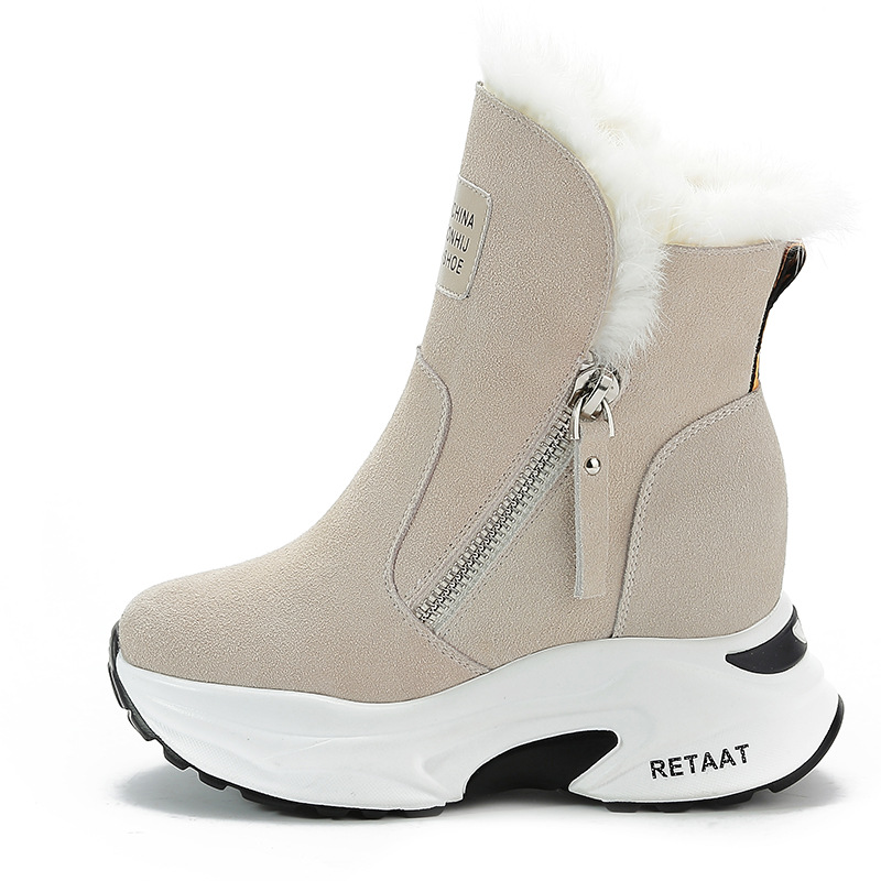WOMEN'S WATERPROOF WARM VELVET BOOTS WITH ANTI-SLIP TREATMENT