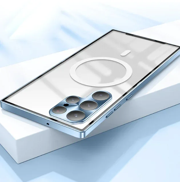 Nadaje się do telefonu komórkowego Samsung S23/S22 ultra-cienki metalowy magnetyczny futerał ssący