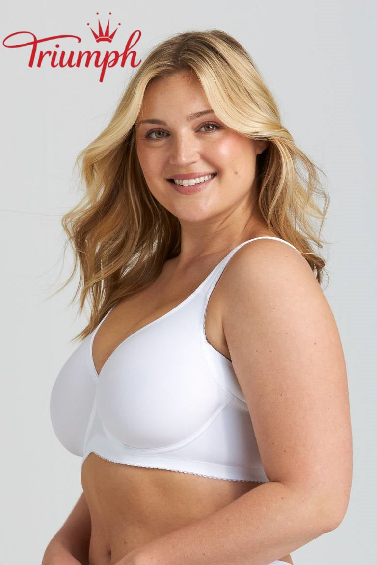 Triumph® 4-piece set 🥰 Comfortable bra made of pure cotton and suitable for women with larger breasts.