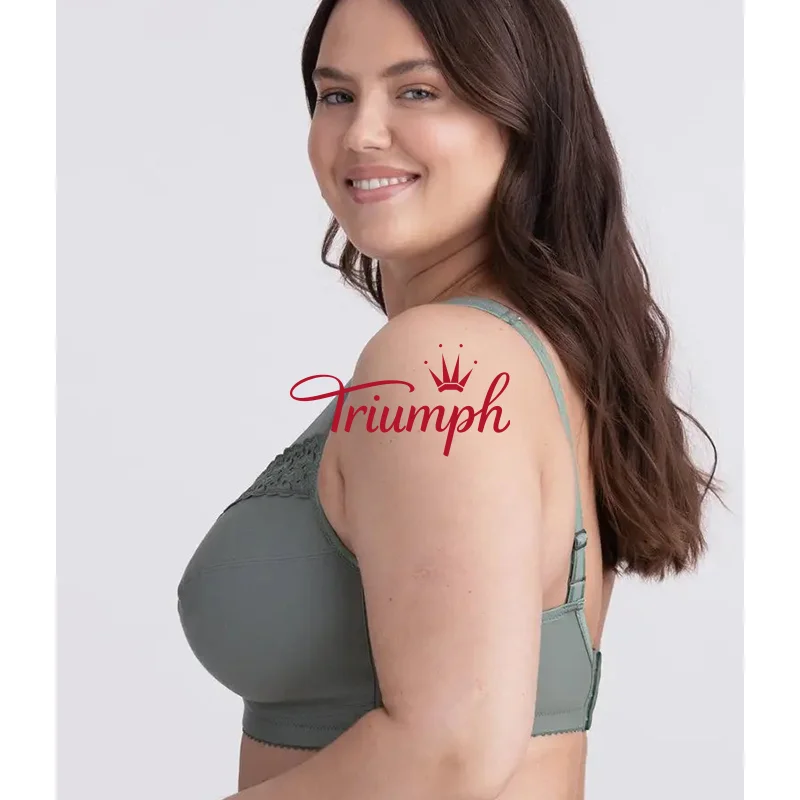 Triumph - 3szt (75A-110F) 💝Biustonosz z czystej bawełny bez fiszbin✨