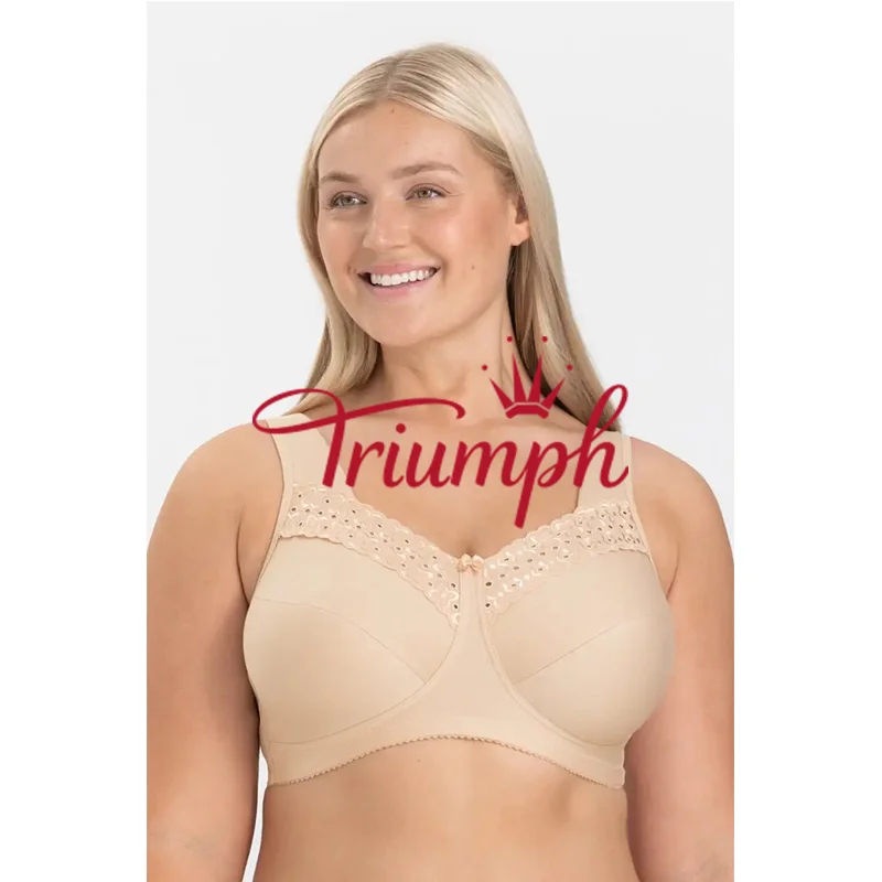 Triumph - 3szt (75A-110F) 💝Biustonosz z czystej bawełny bez fiszbin✨