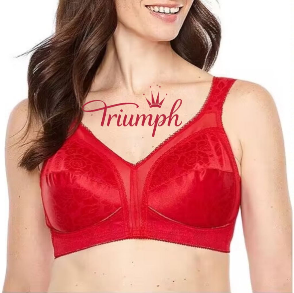 TRIUMPH – (3 szt.) 💥Wyściełane ramiączka, bezprzewodowy biustonosz zakrywający całą powierzchnię