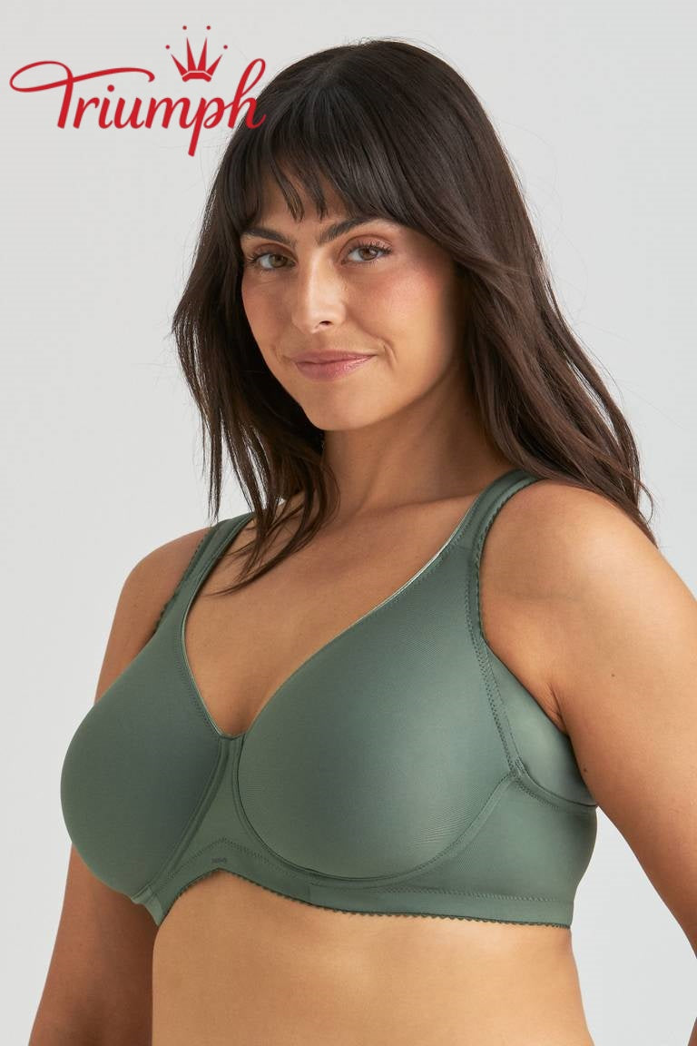 Triumph® 4-piece set 🥰 Comfortable bra made of pure cotton and suitable for women with larger breasts.