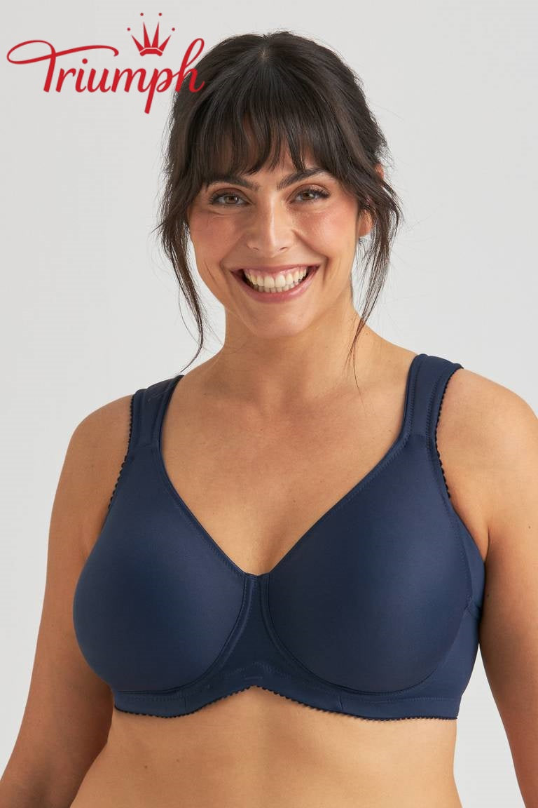 Triumph® 4-piece set 🥰 Comfortable bra made of pure cotton and suitable for women with larger breasts.