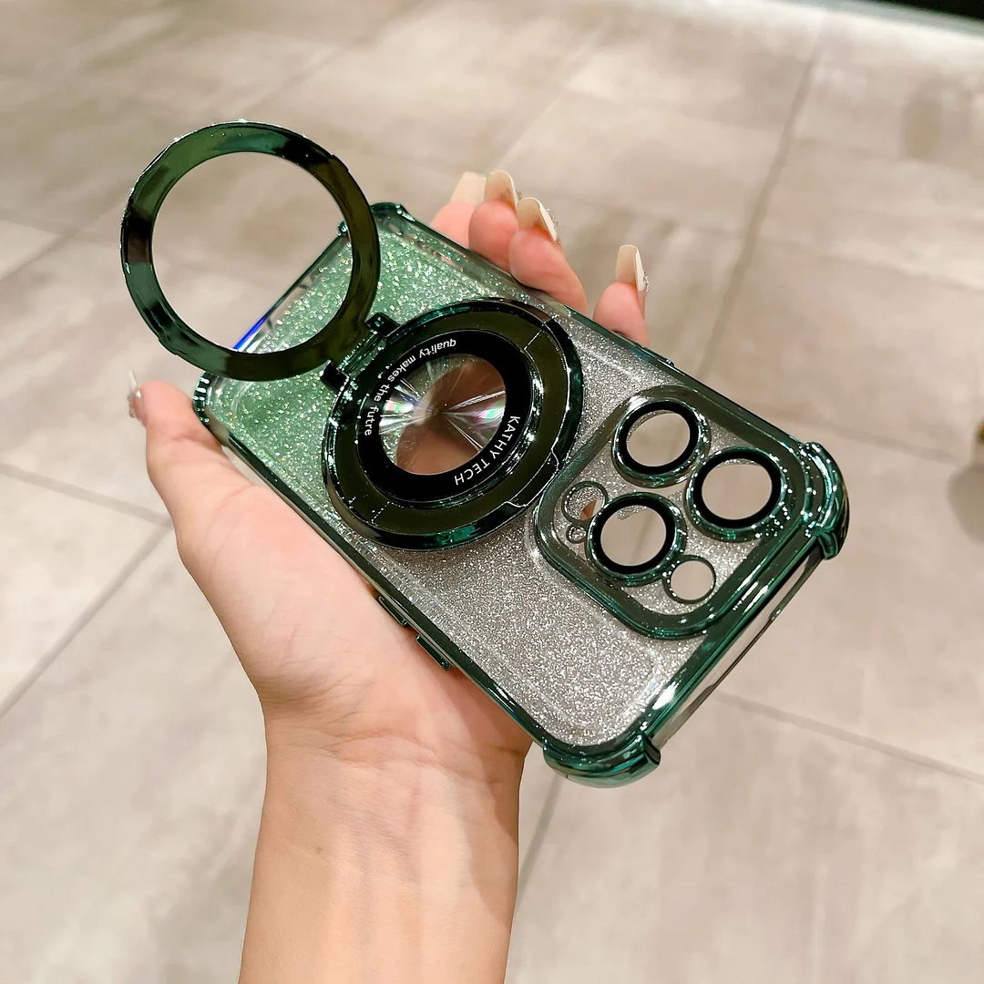 Pasuje do iPhone'a 15 PRO Apple Square, błyszczącego, galwanizowanego etui na telefon zapobiegającego upadkowi