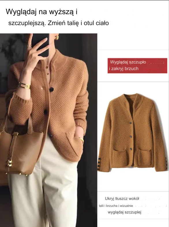 Elegantiškas retro prancūziškas kašmyro megztinis