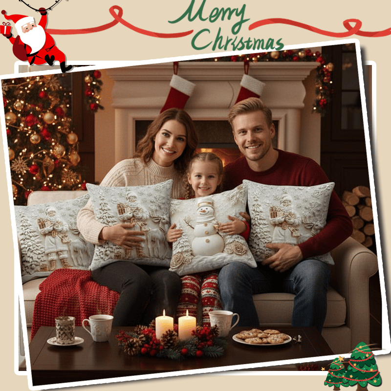 🎅Wyprzedaż świąteczna 49% TANIEJ🎄Poszewka na poduszkę z motywem świątecznym